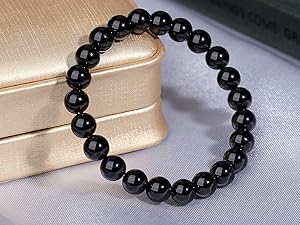 Bracelet de cristal de gu&eacute;rison pour les femmes Les hommes, 8 mm Bracelets en pierre naturelle &agrave; perles, bijoux cadeaux d'anniversaire, bracelet rond de pierres pr&eacute;cieuses