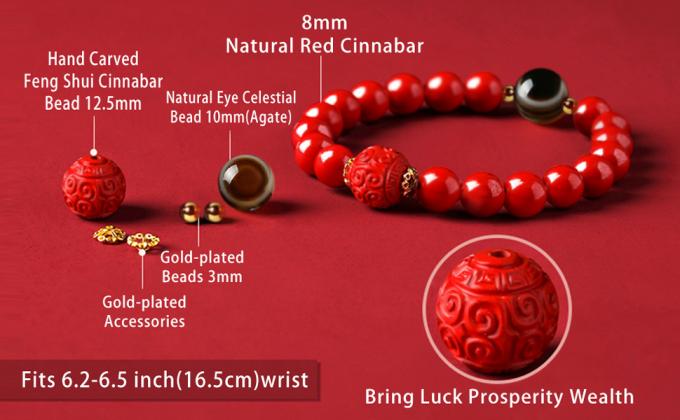 Evil Eye Beaded Red Bracelet for Women